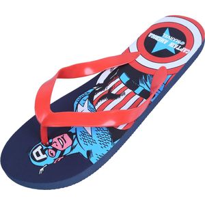 Marineblauwe CAPTAIN AMERICA Marvel teenslippers voor heren