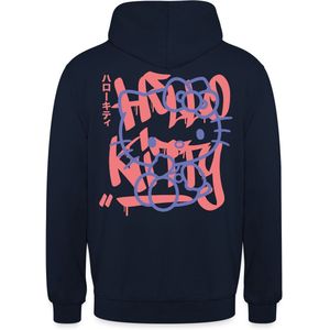 Hello Kitty Met Graffiti-Stijl Lettertype Hoodie Unisex