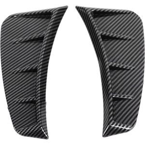 Luchtstroom Inlaat Cover Carbon Fiber Stijl Auto Decoratieve Vent Netto Gat Cover Trim Sticker - Set van 2