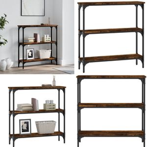 vidaXL Wandtafel 75x22,5x75 cm bewerkt hout gerookt eikenkleurig - Wandtafel - Wandtafels - Bijzettafel - Console Tafel