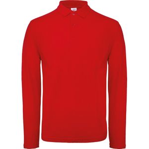 B&C ID.001 Men's long-sleeve polo shirt CGPUI12 - Red - L