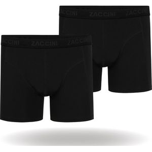 Zaccini Cotton Stretch Boxershorts - Zwart - 2 stuks - Heren onderbroeken - Boxer - 95% Katoen - Maat XL