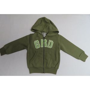 Gilet - jongens - Lichte sweat - Met rits en kap - 4 jaar 104