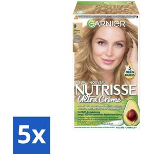 Garnier - Nutrisse Ultra Crème 9 - Haarkleuring - Zeer Lichtblond - Intens Voedend - Permanente Kleur - Bulkverpakking - 5 stuks
