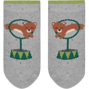 FALKE Baby Show Bears Noppen op de zool katoen huissokken baby grijs - maat 62-68
