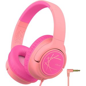 StayPowered Kinderheadset - Gehoorbescherming en Gemoedsrust Gecombineerd! - met Volumebegrenzing - Kristalhelder Stereogeluid - Draaibare Oorschelpen - Verstelbare Hoofdband - Compact Design - Roze - Levering Sneller dan Aangegeven!
