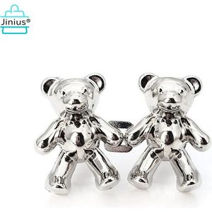 Jinius ® - Jeans Button Pins - Zilver - Spijkerbroek knoop - Spijkerbroek Verkleinen - 2 stuks - Bear Button - Verstelbare Knoop - Knoop Zonder Naaien - Herbruikbaar