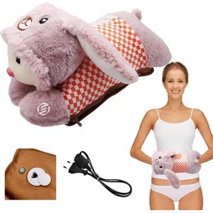 Equivera Elektrische Kruik - Elektrische Kruik - Warmtekussen - Buikverwarmer - Kruik voor in Bed- Warmwaterkruik