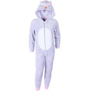 Grijze eendelige pyjama - uil