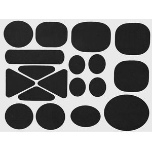 WiseGoods Luxe Set Jas Reparatie Patches - Patch Dons Jassen - Kleding Accessoires - DIY - Kleren - Jack Embleem - Tape Zwart 18st
