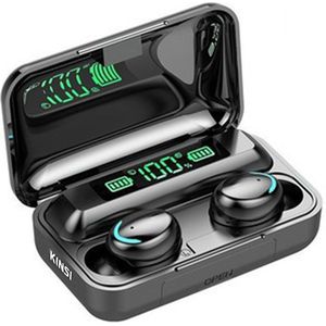 KINSI TWS draadloze Bluetooth oordopjes - digitale ladingsindicator - geluid voor beide oren - in ear hoofdtelefoon met geluidsdemper