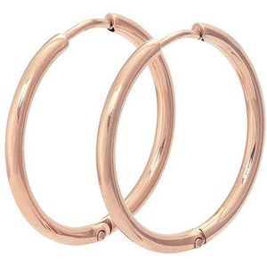 iXXXi Jewelry-Oorring 24mm-Rosé goudkleurig-Dames Oorbellen