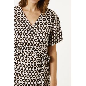 GARCIA - All over print Jurk - Wit - Korte Mouw