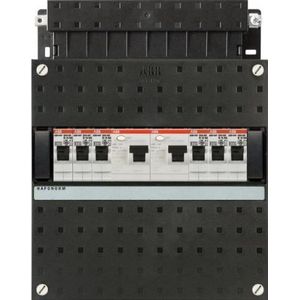 ABB groepenkast 1-fase, 6 groepen, 2 Aardlekschakelaars 2-P
