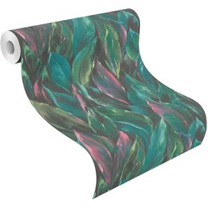 Exotisch bloemenbehang - waterbestendig - 1 rol - 10,05 m x 53 cm