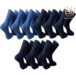 Nakkie's katoenen sokken - 8 paar - Maat: 39/42 - Blauw