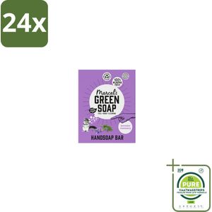 Marcel's Green Soap - Handzeep Bar - Lavendel & Rozemarijn - Zachte verzorging - 90 gr - Voordeelverpakking - 24 stuks - Handzeep - Zeep bar