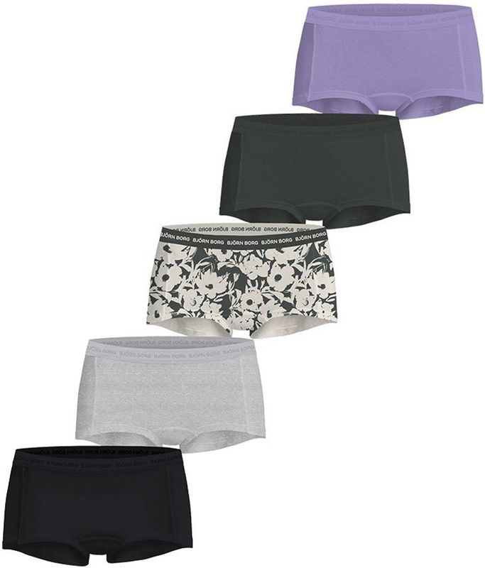Björn Borg dames everyday cotton 5P mini boxershorts basic flowers multi II