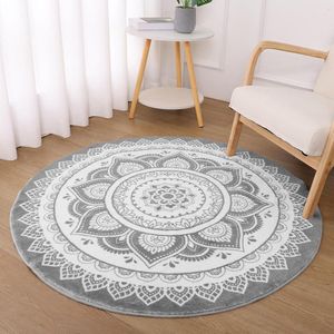 Rond vloerkleed - superzacht antislip tapijt - 120 cm - grijs