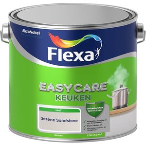 Flexa - Easycare Keuken Muurverf - Serene Sandstone - Kleur van het jaar 2025 - Mengverf - 2.5 Liter