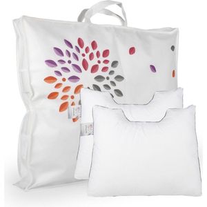 Cinderella Rondo Soft Hoofdkussen Set (2 Stuks) - Anti Allergie - 50x60 cm - Wit