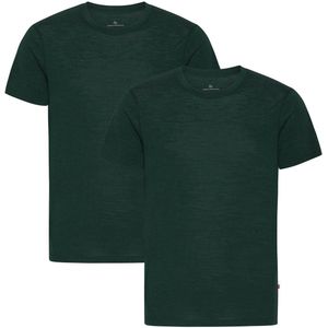 DANISH ENDURANCE - T-shirt - Donkergroen - 100% Merino Wol - 2 pack