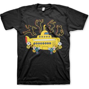 The Beatles Unisex Tshirt -4XL- Yellow Submarine Zwart