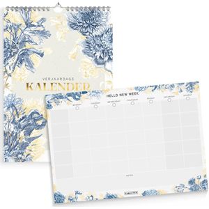 Fabrikten Verjaardagskalender & (familie)-Weekplanner - Delfts Goud - A4