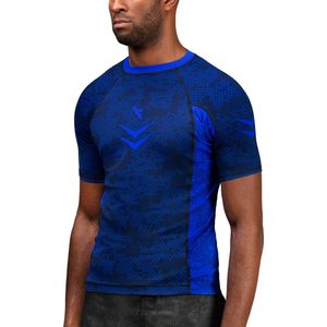Hayabusa Arrow Ranked Short Sleeve Rashguard - Blauw