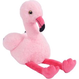 Knuffeldier Flamingo Chicka - zachte pluche stof - boerderijdieren knuffels - roze - 25 cm