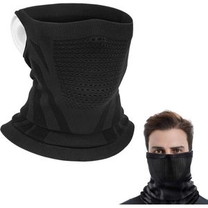 Slangsjaal multifunctionele doek voor heren en dames - ademend stormmasker - winddicht motorfiets halswarmer - ski nekwarmer zwart One .