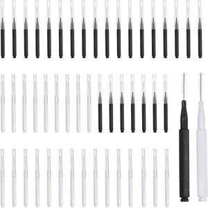 Interdental Brushes Mini Interdental Toothbrushes - 50 Pcs - Portable Dental Cleaning Tool with Cover - Multifunctional Micro Cleaning Brush for Oral Care