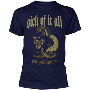 Sick Of It All Heren Tshirt -S- Panther Blauw