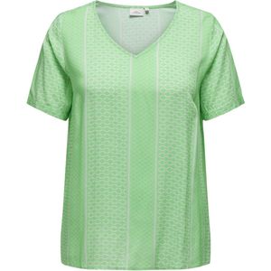 ONLY CARMAKOMA CARMARRAKESH LIFE SS TOP V-NECK AOP Dames Top - Maat 44