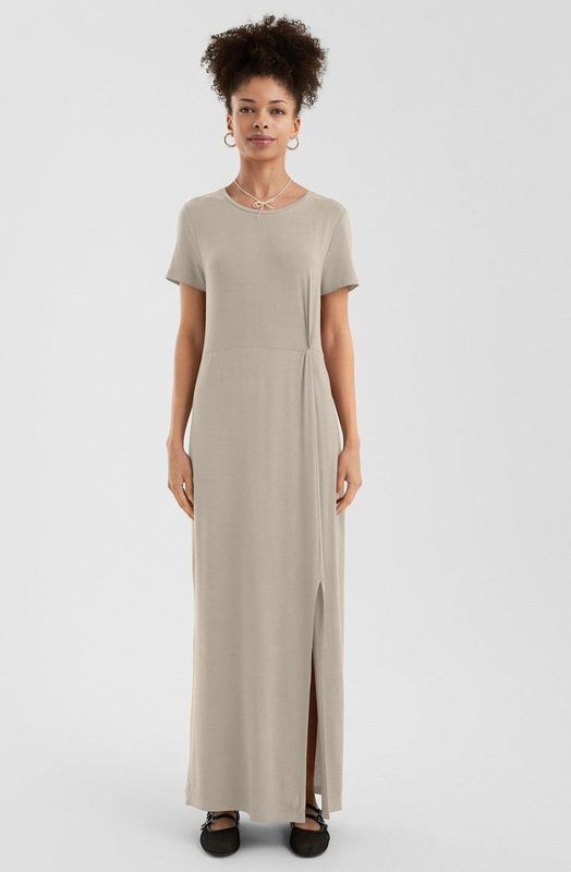 Jerseyjurk - Maxi - Korte Mouwen - Ronde Hals