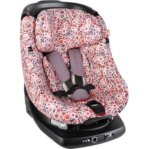 Autostoelhoes Geschikt voor Maxi Cosi AxissFix - Maxi Cosi Hoes Groep 0-1 - Zacht Katoen - Perfecte Pasvorm - Roze Bloemen