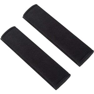Autogordelbeschermer 2 Stuks - Comfortabele Car Seat Belt Pad Cover - Automatische Veiligheid Schouderriem Kussenhoes - Reis Autogordelhoezen - Volwassenen Kinderen - Zwart