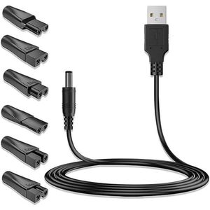 Universele USB-oplaadkabel voor scheerapparaat - 6 USB-poorten adapter voor Braun serie 9/5/7/3/1 - Goud A
