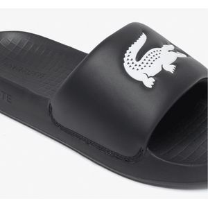 Lacoste Jongens Badslipper Serve Slide Black/white | Maat: 35,5