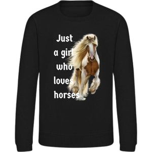 Sweater met paard zwart -Awdis-86/92-Trui meisjes