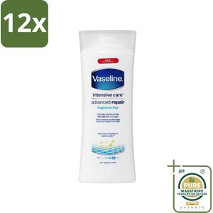 Vaseline - Advanced Repair - Bodylotion - Voor Droge Huid - 400 ml - Voordeelverpakking - 12 stuks - Hydraterende crème - Vaseline