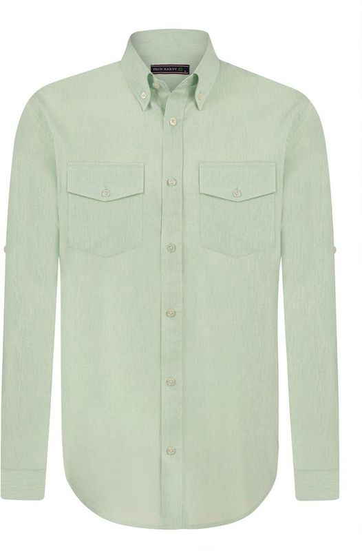 Felix Hardy - Basic Overhemd - Blauw - Katoen