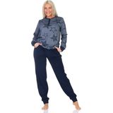 Normann - 22420193030 - Dames Pyjama - Roze en Blauw - Badstof