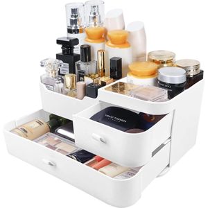 Cosmetics Organiser Storage System for Chest of Drawers - Bedroom Bathroom (2 Drawer)