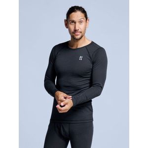 Poederbaas Thermoshirt Merinowol - Heren - Zwart - Maat S