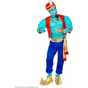 Widmann - Aladdin Kostuum - Geheel Tot Uw Dienst Geest - Man - Blauw, Rood - Small - Carnavalskleding - Verkleedkleding