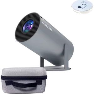 Draagbare WiFi 6 Mini Beamer voor Presentaties - 4K - Android 11 met BT 5.0 - Scherpe Beeldkwaliteit met draagtas