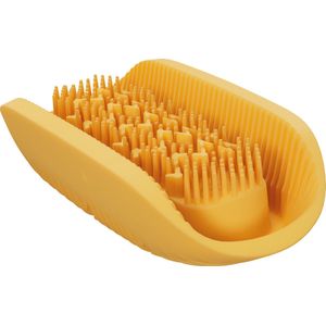 VLYP Handborstel – Babyborstel – Badborstel – Doucheborstel – Massage – Siliconen – Wasborstel – Dry brush – Lichaamsborstel – Scrubborstel – Huidborstel - Geel