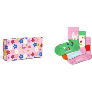 Happy Socks XKFLO08-3300 3-Pack Flower Socks Gift Set 7-9Y
