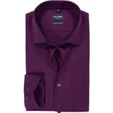 OLYMP 24/7 Luxor modern fit overhemd - twill - donker mauve paars - Strijkvriendelijk - Boordmaat: 46